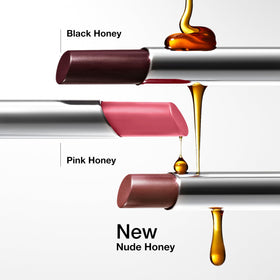 Clinique angled tube of Almost Lipstick Pink Honey highlighting sleek design and easy application