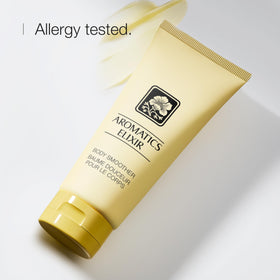 Clinique Aromatics Elixir applied in hand demonstrating smooth spread and visible hydration