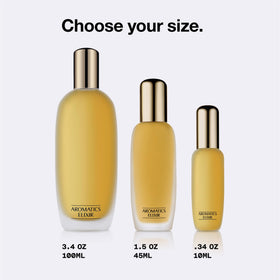 Evening outfit scene with Clinique Aromatics Elixir conveying confident, long-lasting scent