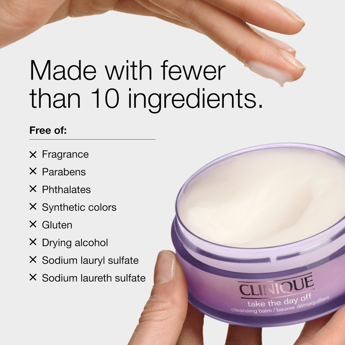 Clinique balm beside safflower seeds highlighting nourishing oil ingredient benefit