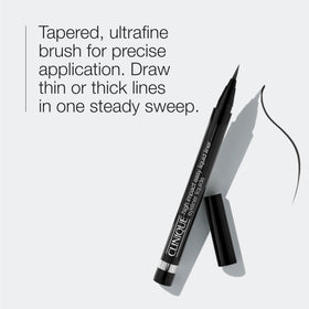 Clinique brush tip closeup highlighting tapered point for accurate lines