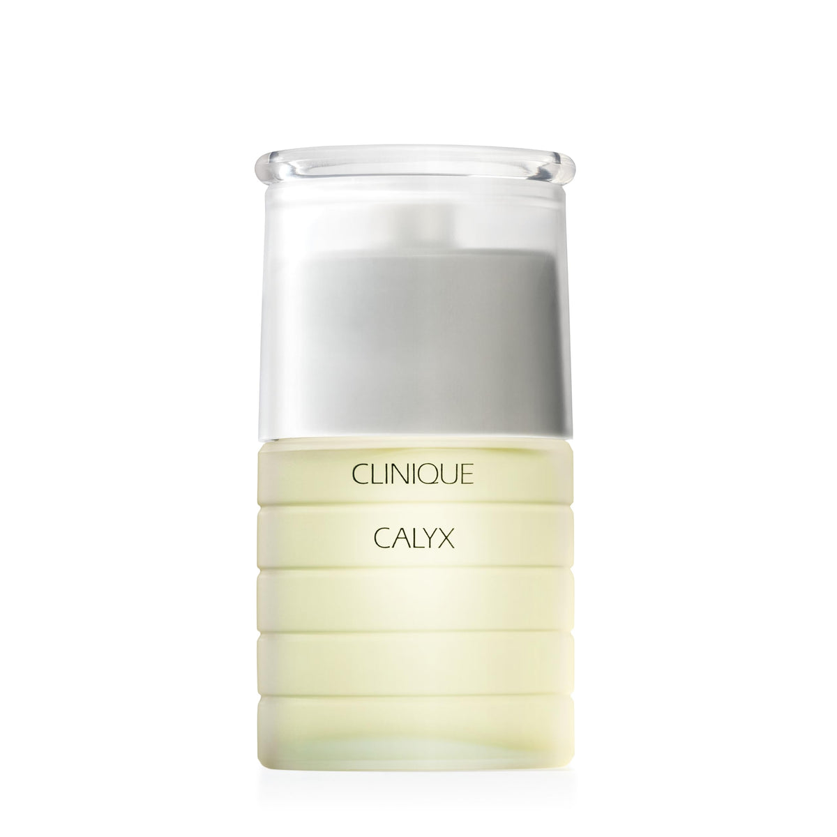 Clinique Calyx bottle front view showing design and vibrant citrus appeal