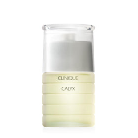 Clinique Calyx bottle front view showing design and vibrant citrus appeal