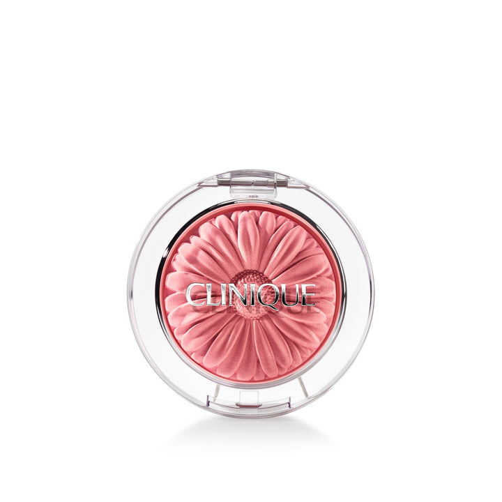 Clinique Cheek Pop front compact showing Heather Pop shade and clear packaging benefit