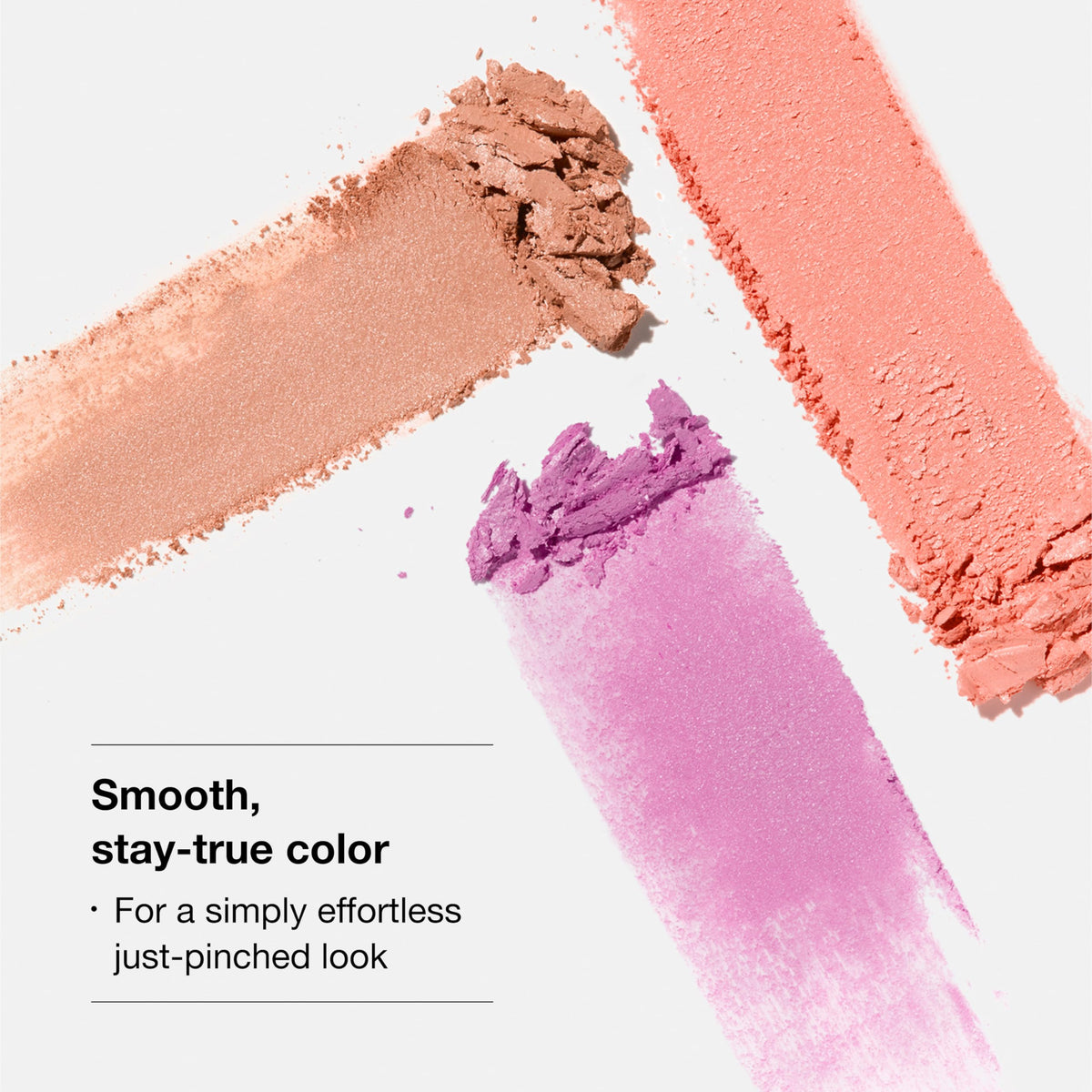 Clinique open compact showing pan color and clean pressed finish benefit