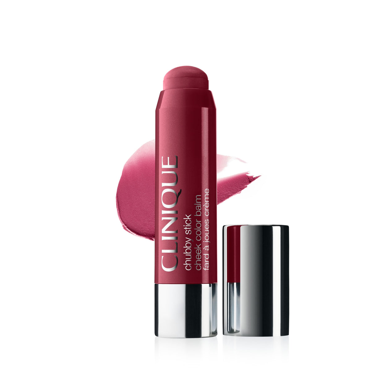 Clinique Chubby cream blush stick front packaging showing shade and compact size for travel