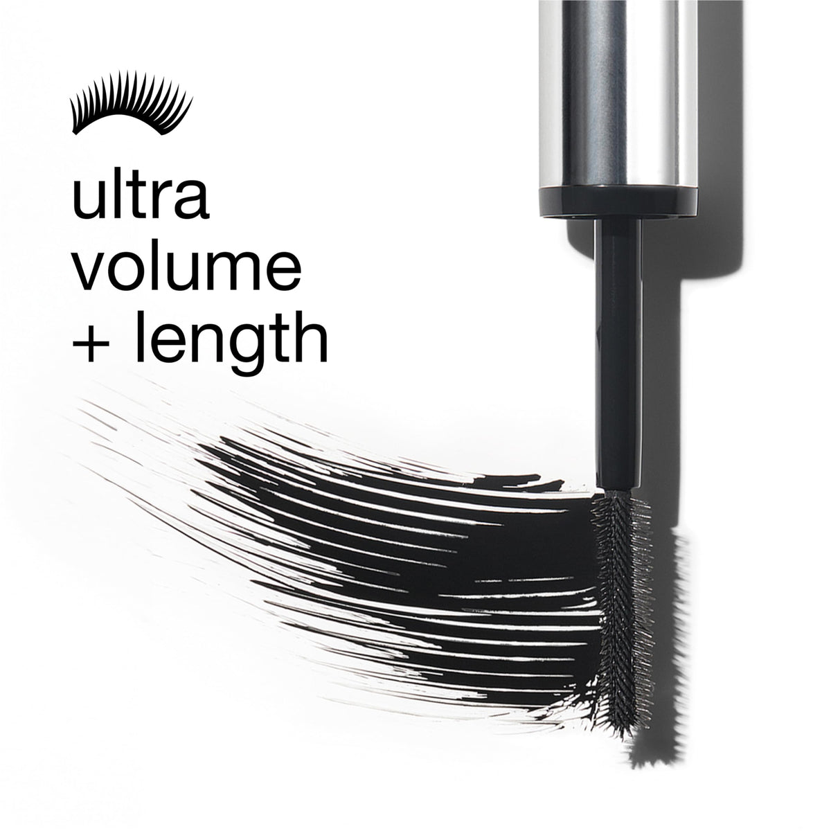 Clinique Chubby Lash applied to model lashes showing dramatic lift and visible volume