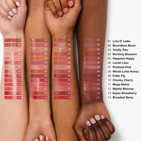 Clinique Chubby Stick in hand during application demonstrating easy, no-mirror use