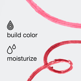 Clinique Chubby Stick Super Strawberry worn in casual outfit showing everyday wearable color