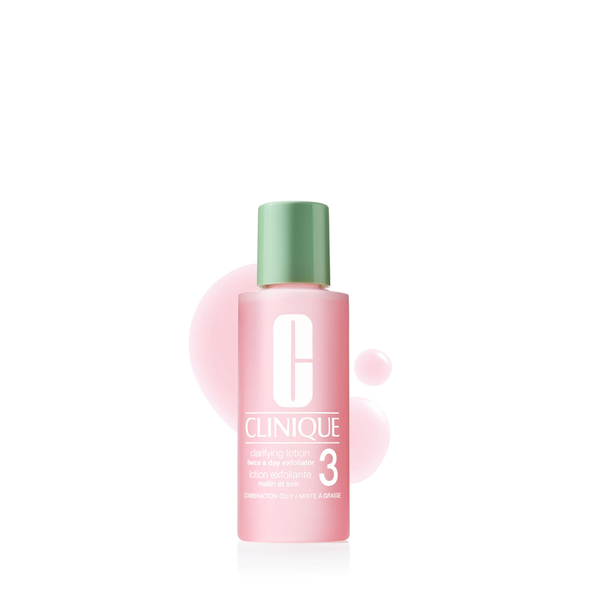 Clinique Clarifying Lotion 3 mini bottle front showing compact travel size and clarity
