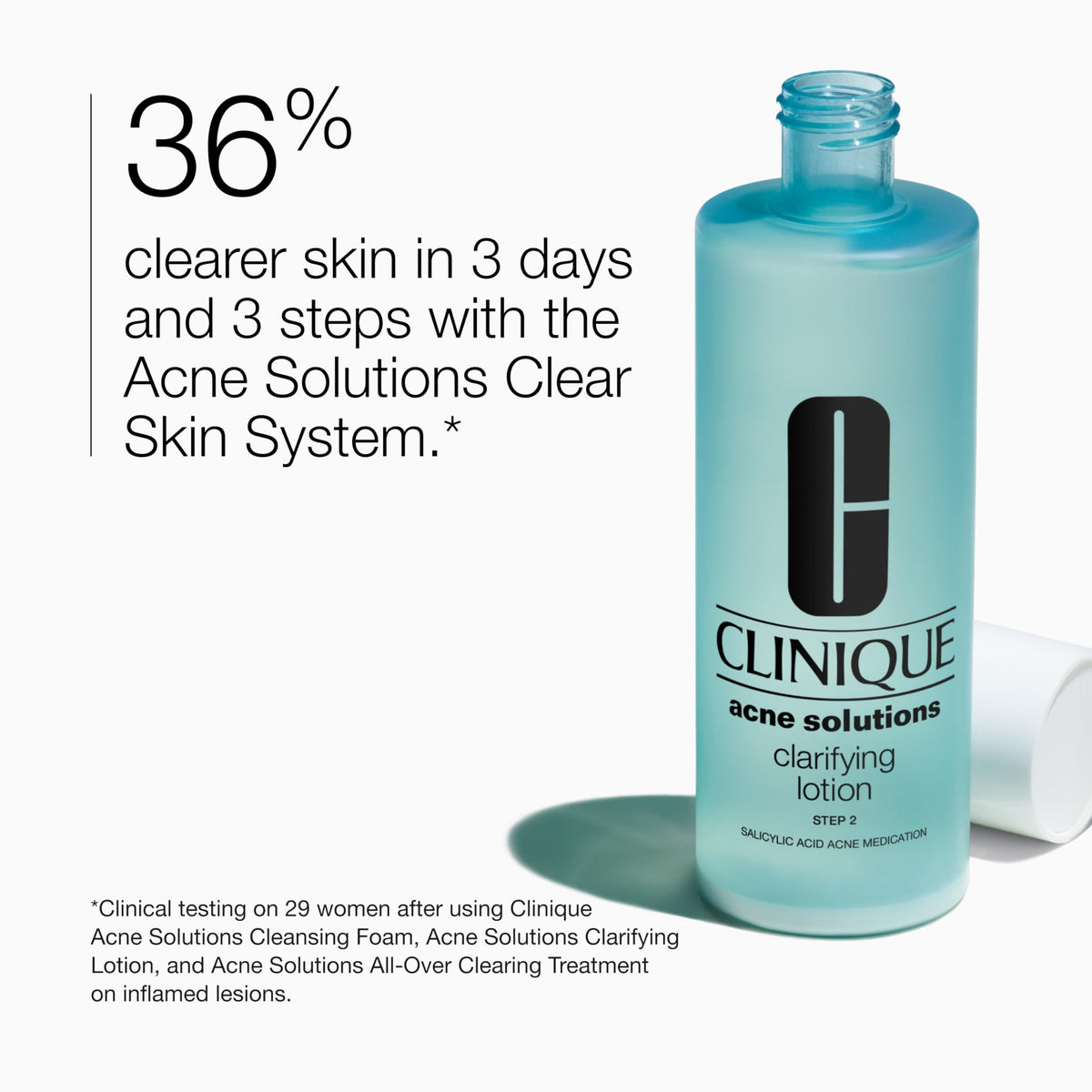 Clinique label detail highlighting formula and usage, aids informed choice