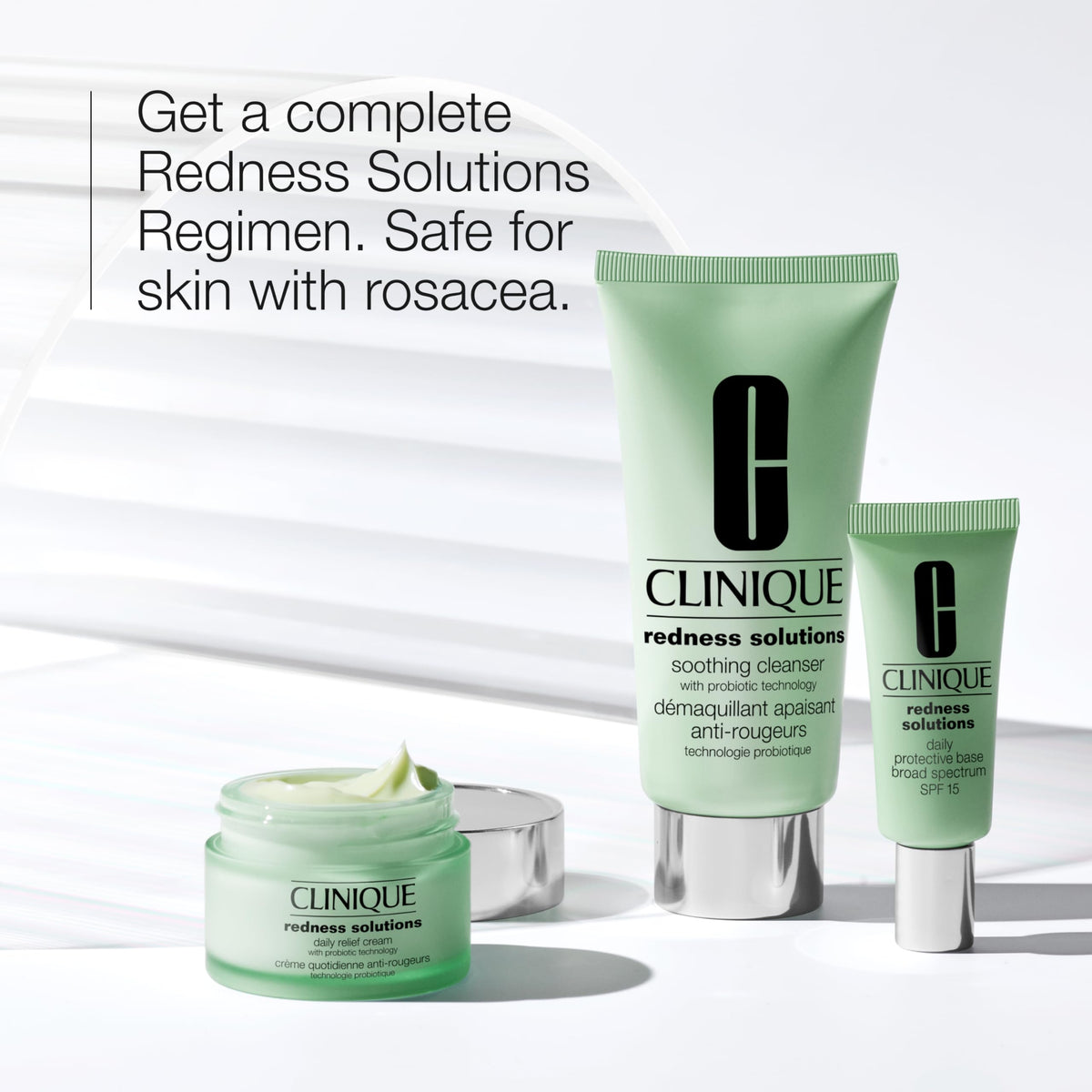 Clinique soothing face cleanser pump close-up demonstrating gentle texture and easy dispensing