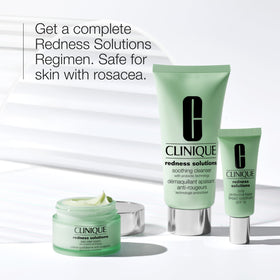 Clinique soothing face cleanser pump close-up demonstrating gentle texture and easy dispensing