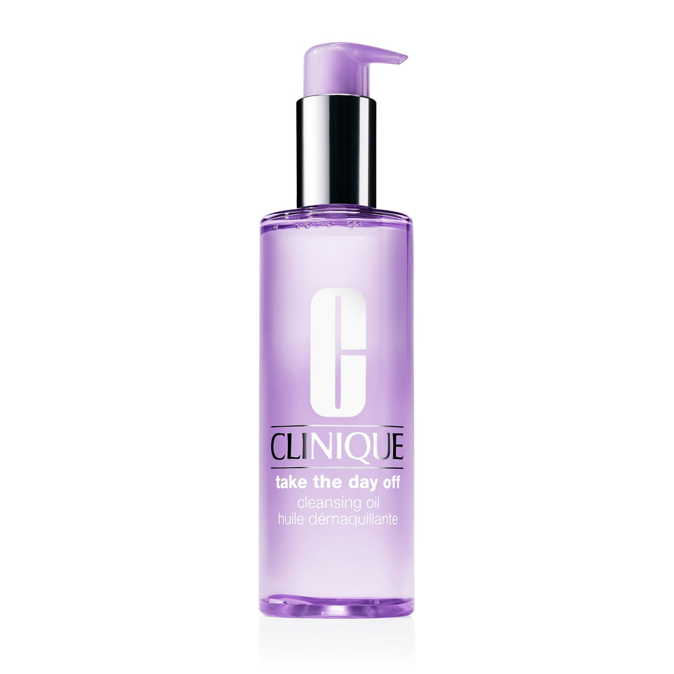 Clinique cleansing oil front bottle showing label and volume for quick recognition and trust