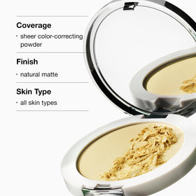 Clinique compact open with sponge applicator showing convenient touch-up tool