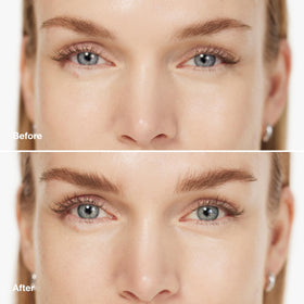 Clinique close-up of cone-shaped spoolie demonstrating precise shaping benefit