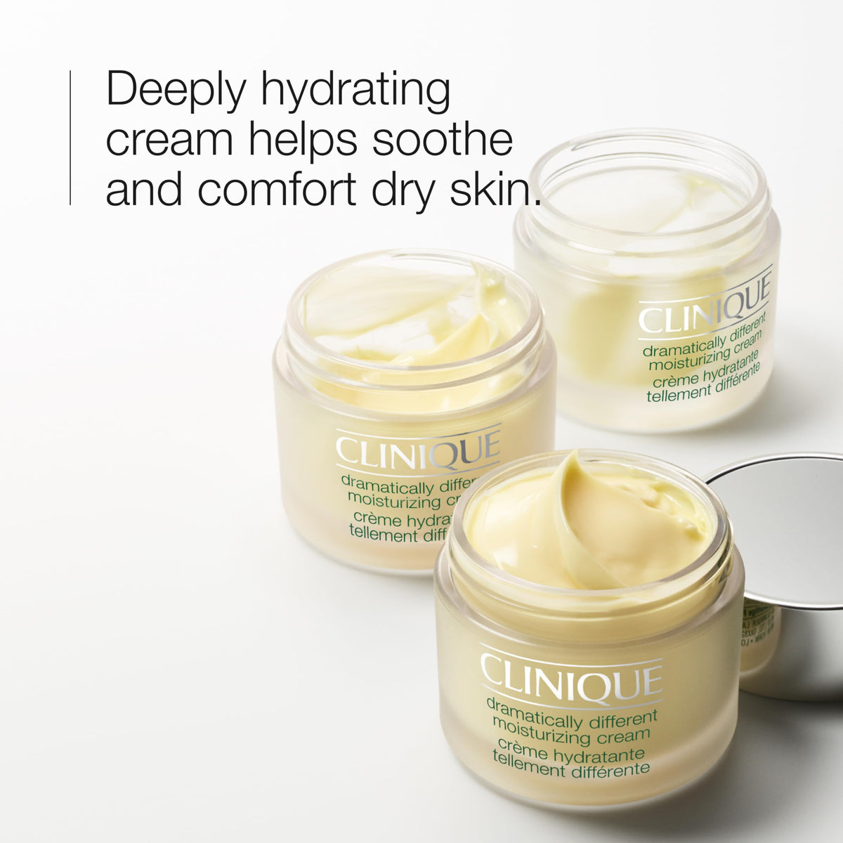 Clinique close-up of cream texture, demonstrates rich moisture and smooth finish
