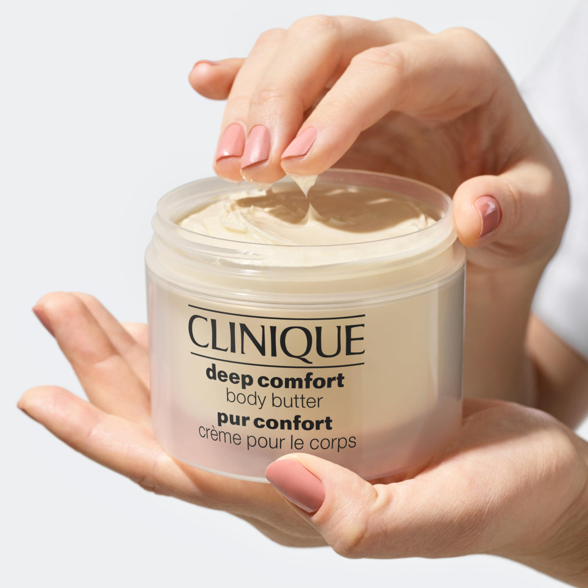 Clinique body butter applied to elbow demonstrating softened, smoother skin
