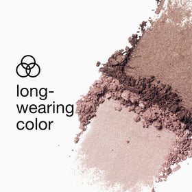Clinique swatch on eyelid demonstrating buildable color and crease resistance