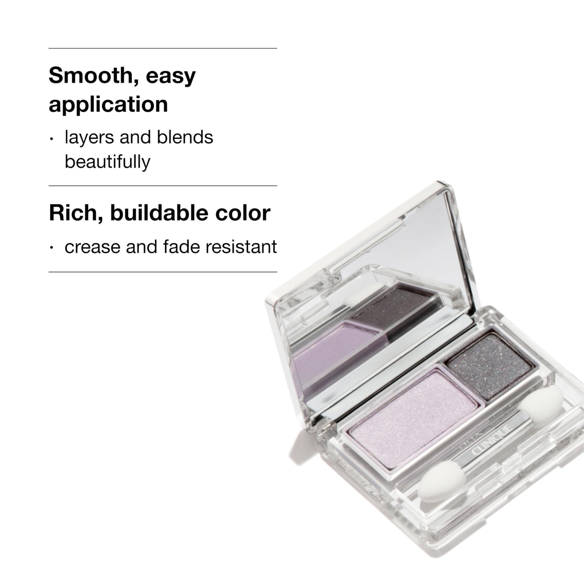 Clinique powder texture close-up showing silky finish and smooth blendability