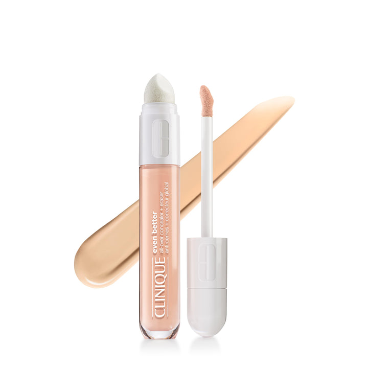 Clinique Even Better front packaging showing product tube and shade ivory, promotes instant coverage