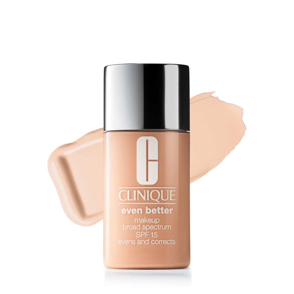 Clinique front packaging showing bottle and label, brand for easy shade selection