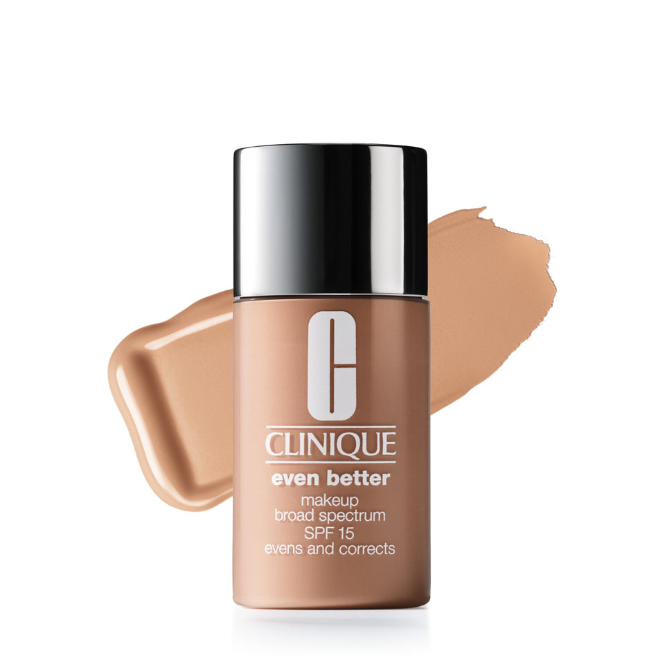 Clinique even better front pump bottle in porcelain beige showing packaging benefit