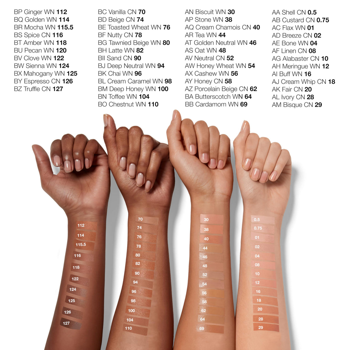 Clinique even better shade porcelain beige on jawline illustrating true-to-tone match benefit