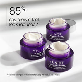 Clinique eye cream tube open revealing silky texture and quick absorption