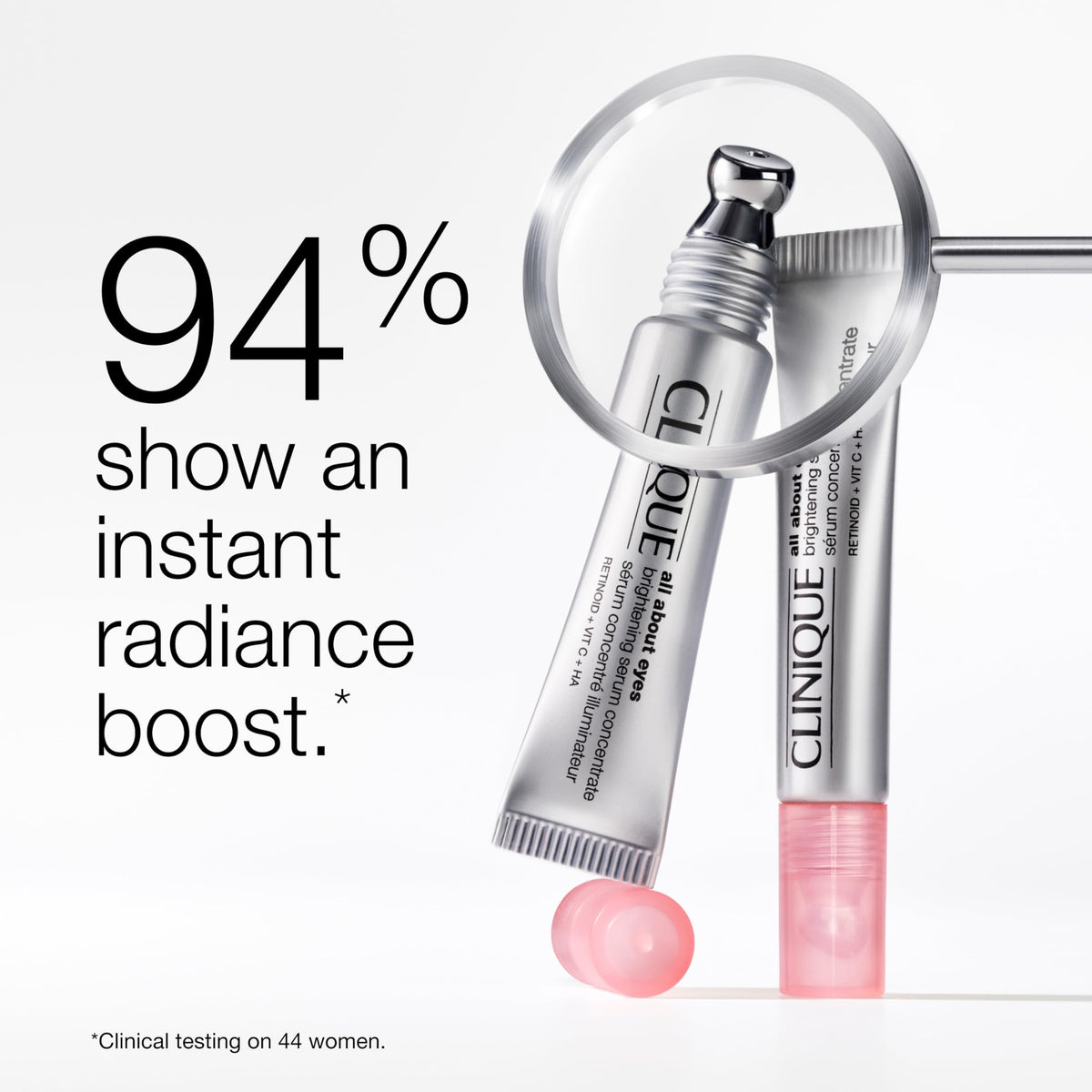 Clinique serum texture on hand, demonstrates lightweight hydration benefit