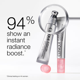 Clinique serum texture on hand, demonstrates lightweight hydration benefit