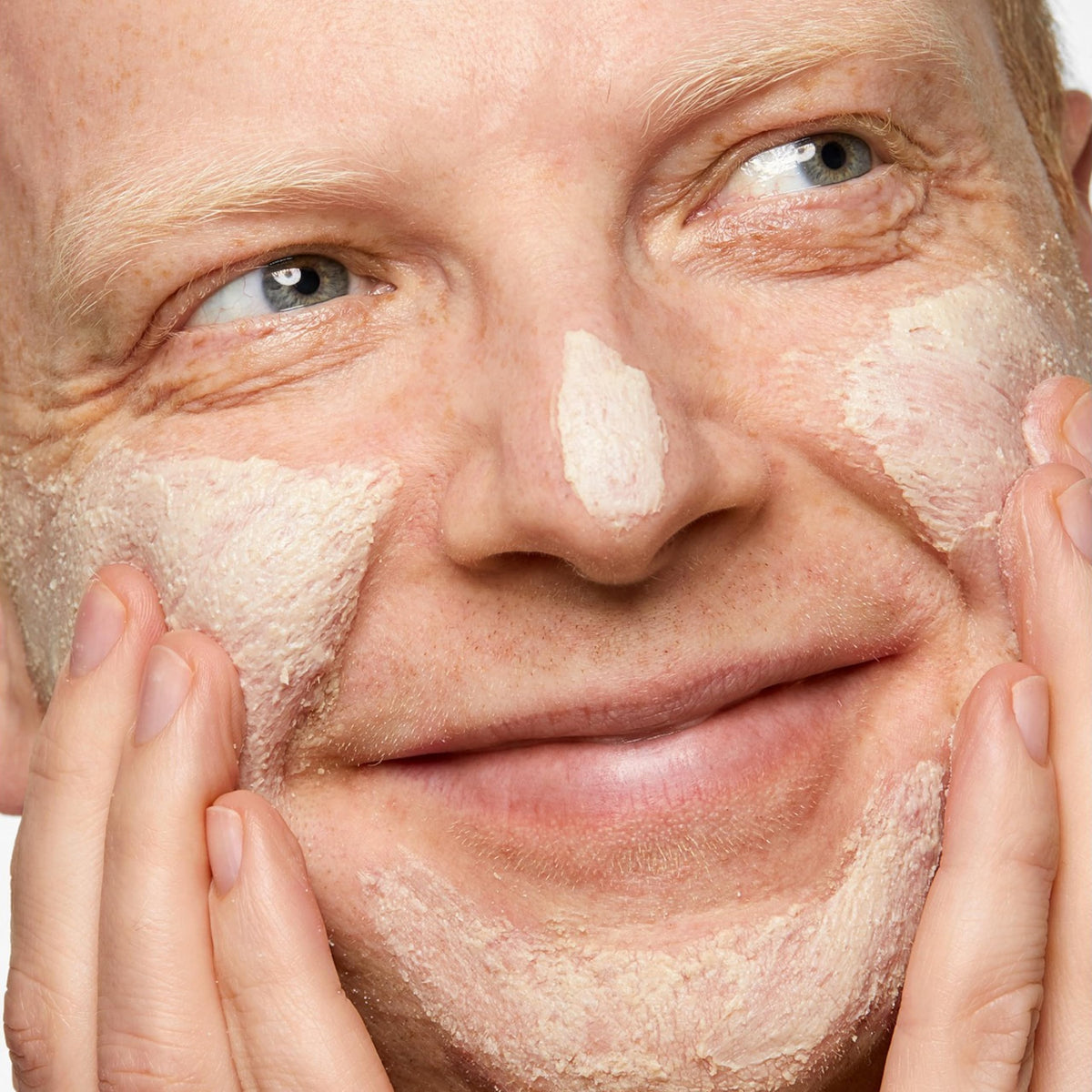 Clinique face scrub texture close-up illustrating gentle exfoliation benefit