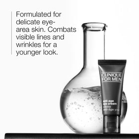 Clinique For Men eye cream texture close-up highlighting lightweight hydrating formula