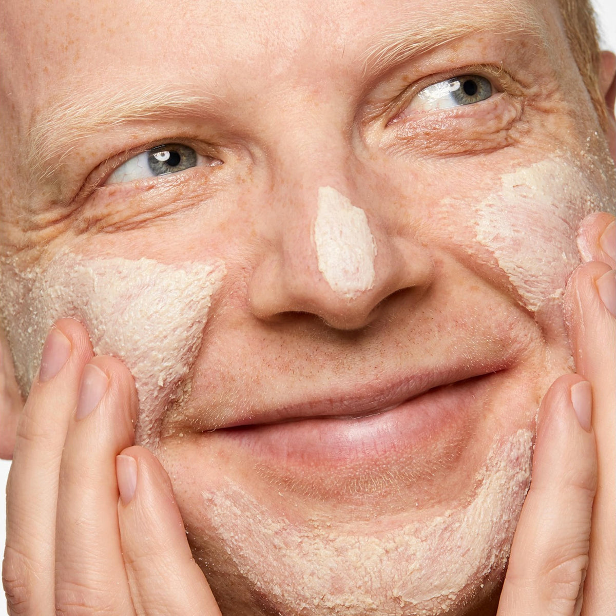 Clinique product in hand demonstrating application and convenient travel benefit
