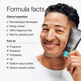 Clinique moisturizer being applied to face illustrating lightweight hydration