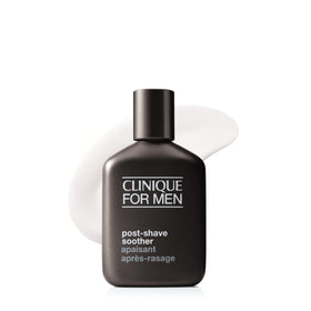 Clinique bottle front view showing brand and soothing aftershave benefits