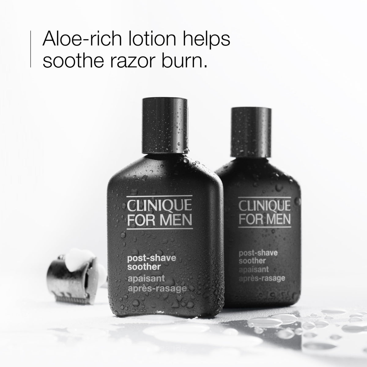 Close-up of lotion texture highlighting Clinique rapid-absorbing hydration