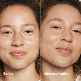 Clinique foundation pumped onto hand showing smooth application benefit