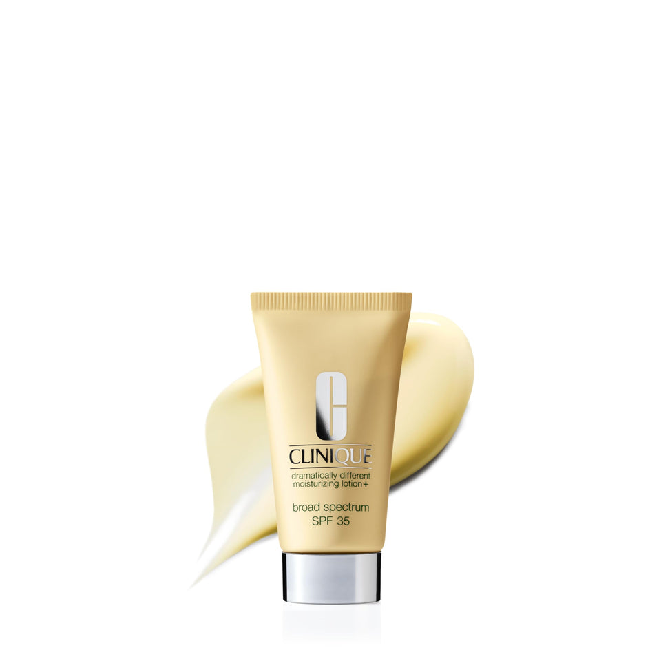 Clinique front bottle 1.7 fl oz showing compact SPF moisturizer benefit protection