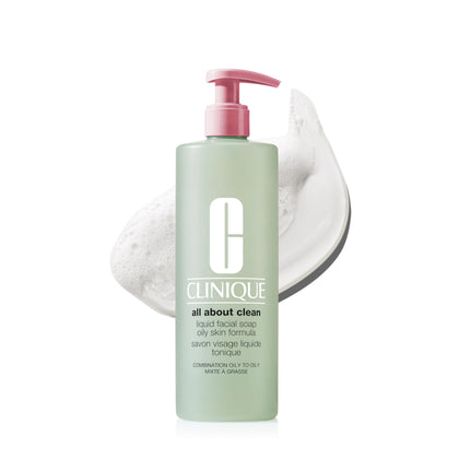 Clinique front bottle 13.5oz shows product and quantity benefit