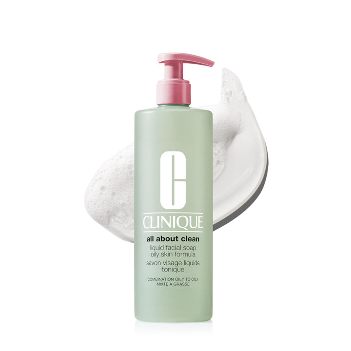Clinique front bottle 13.5oz shows product and quantity benefit