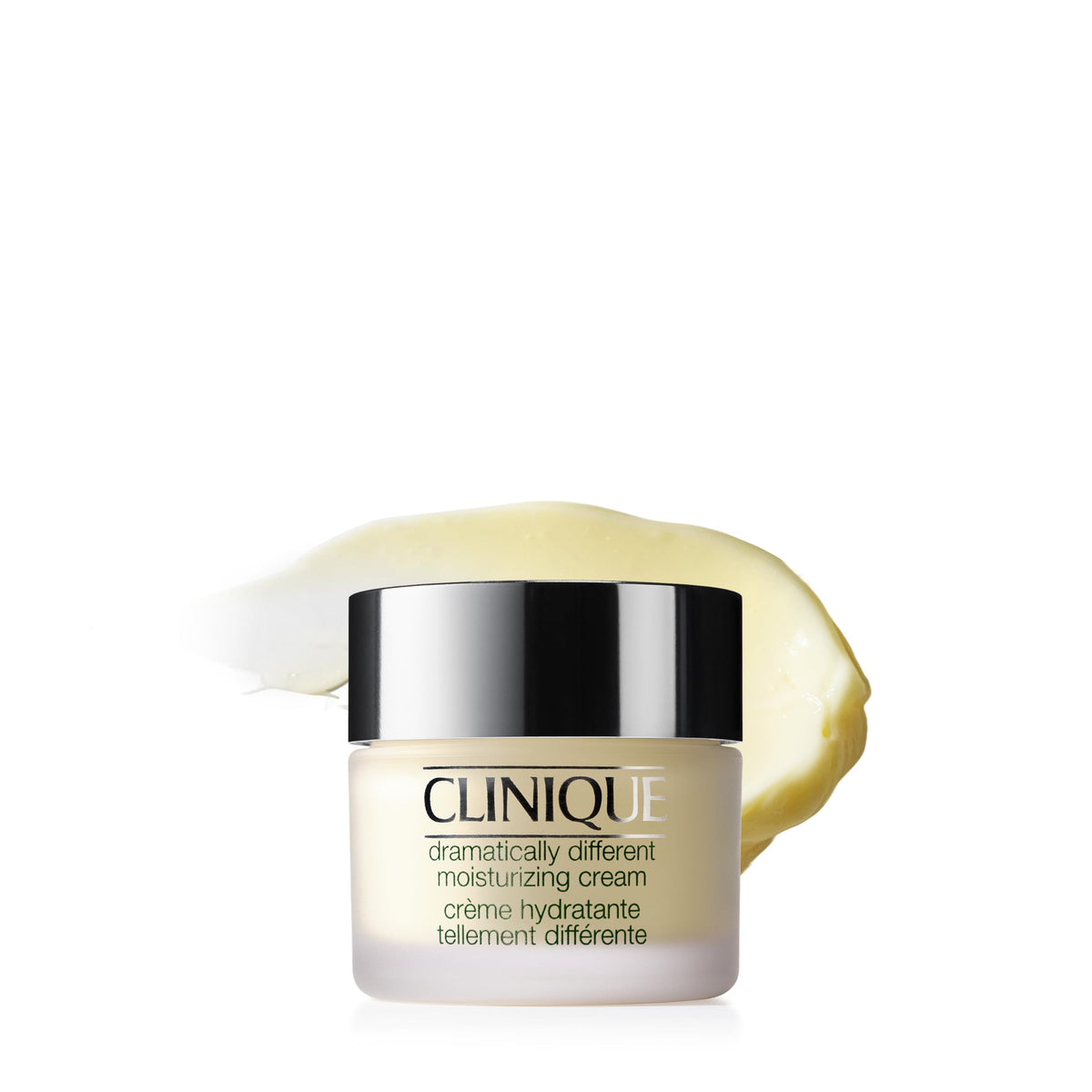 Clinique front jar view showing product and brand, highlights nourishing hydration