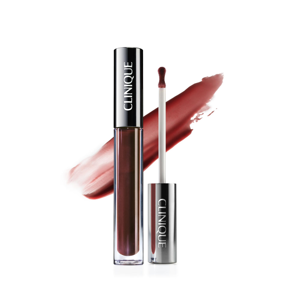 Clinique front packaging showing Black Honey Pop and glossy finish benefit