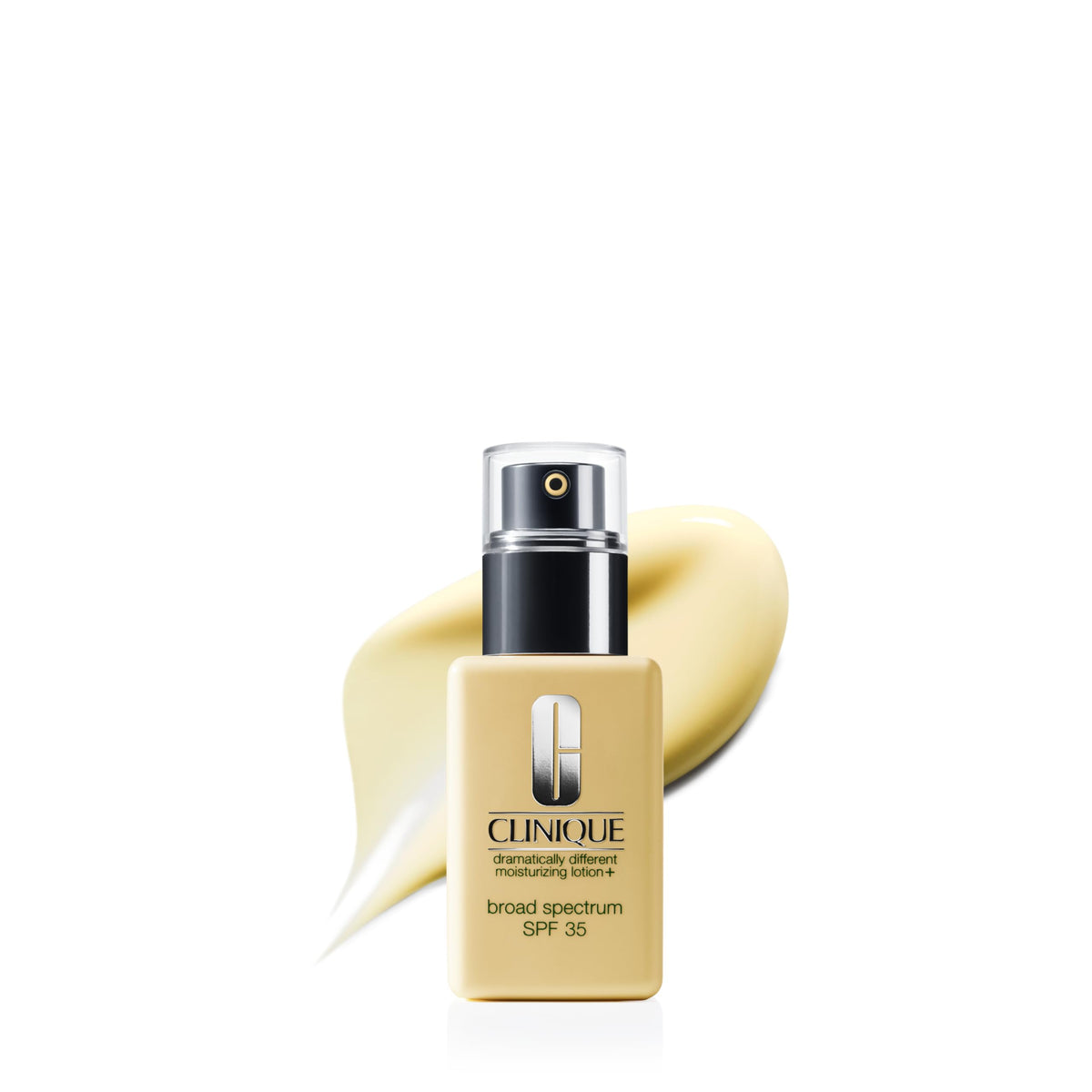 Clinique front pump bottle showing product and branding for easy dispensing