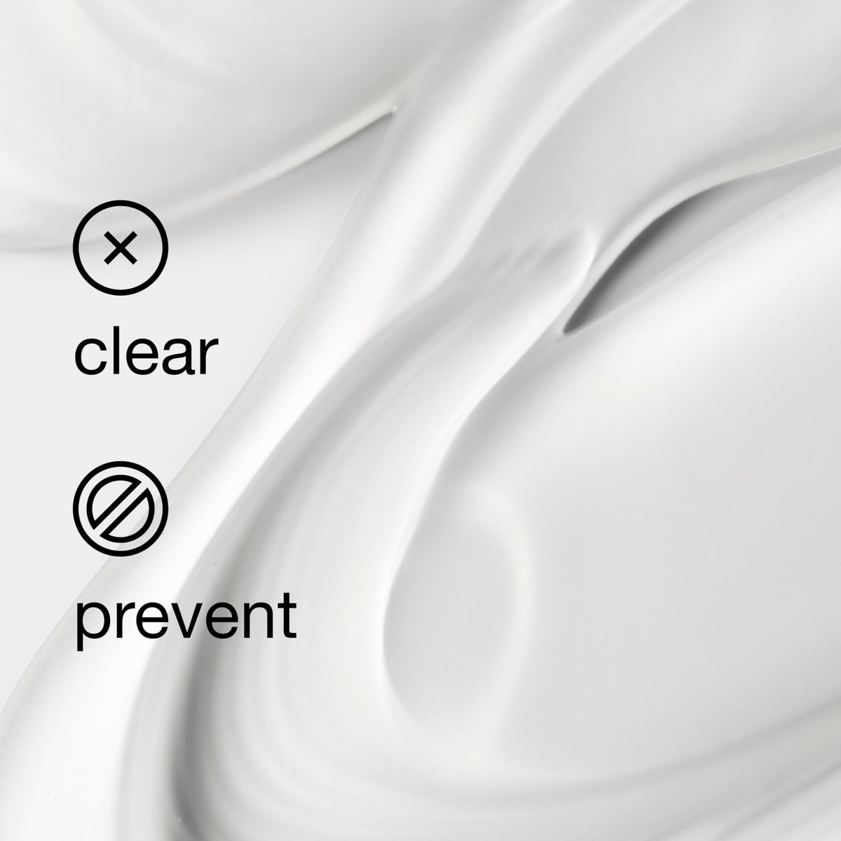 Clinique illustrative before and after diagram showing reduced blemish size