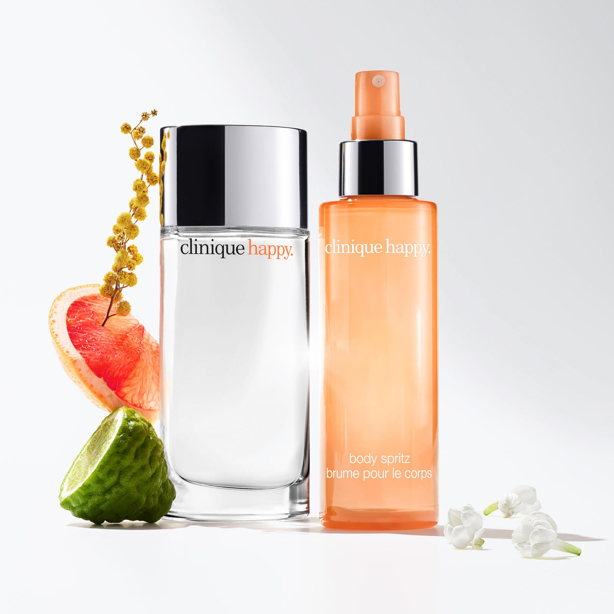 Clinique Happy on dressing table displaying stylish everyday beauty essential
