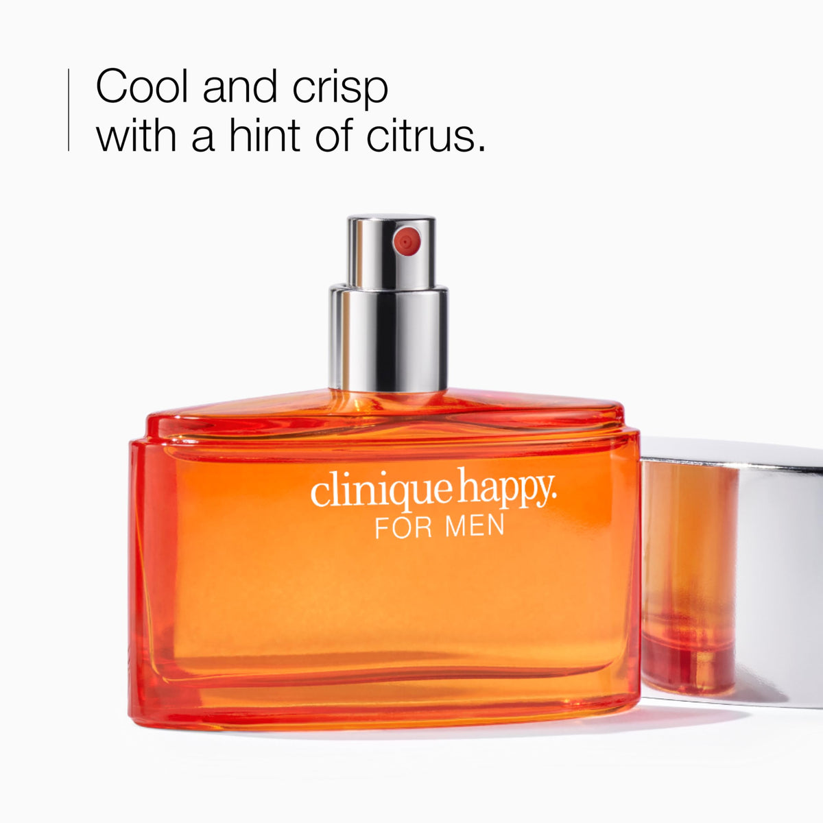 Clinique Happy spray in action producing fine mist, easy controlled application
