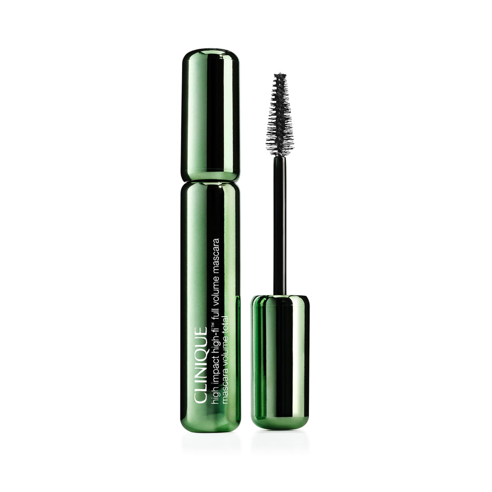 Clinique High Impact High‑Fi mascara front packaging showing tube and label, clear benefit