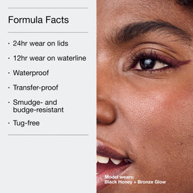 Clinique pencil on waterline showing gentle formula safe for contacts