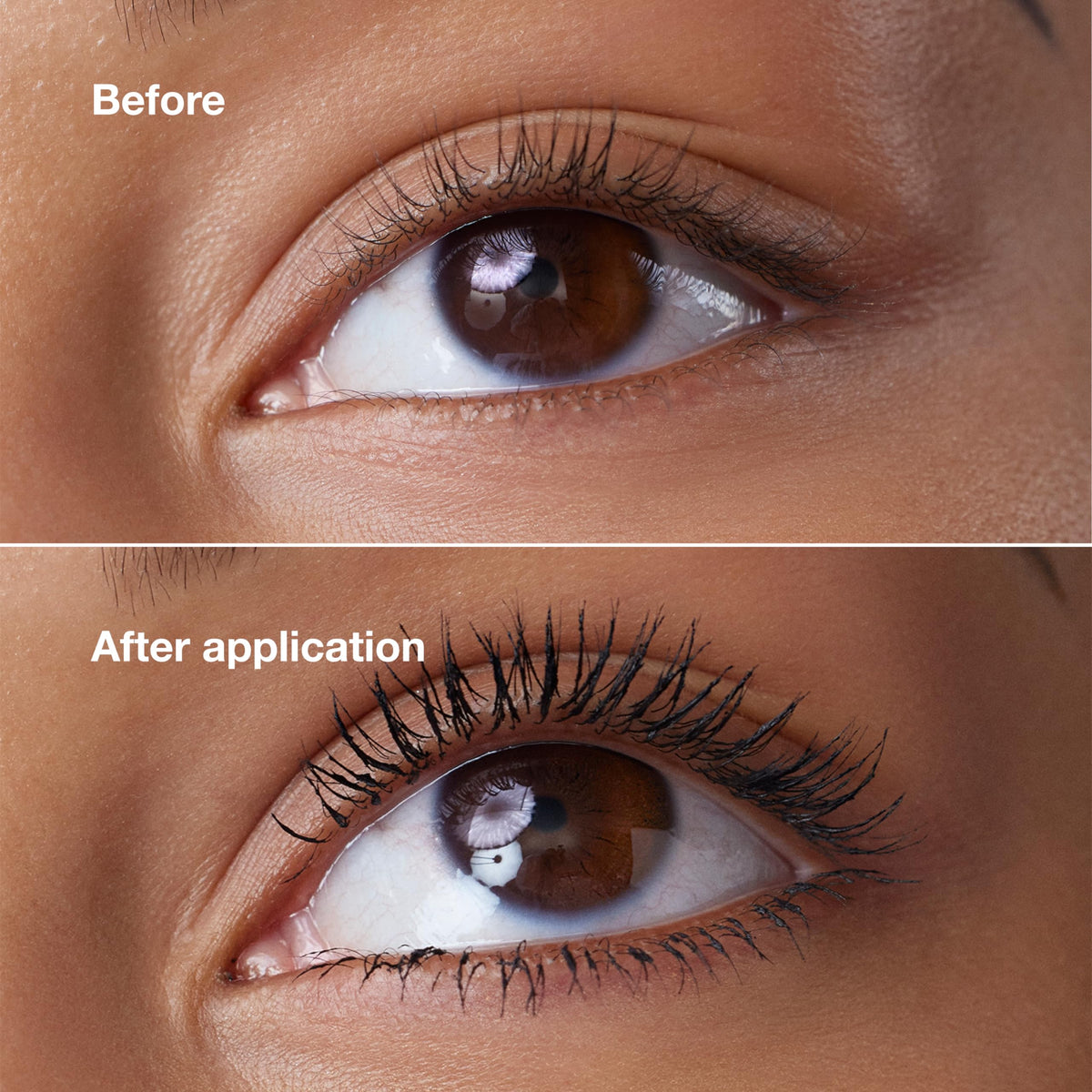 Clinique wand close‑up displaying fibers and pigment for fuller lashes